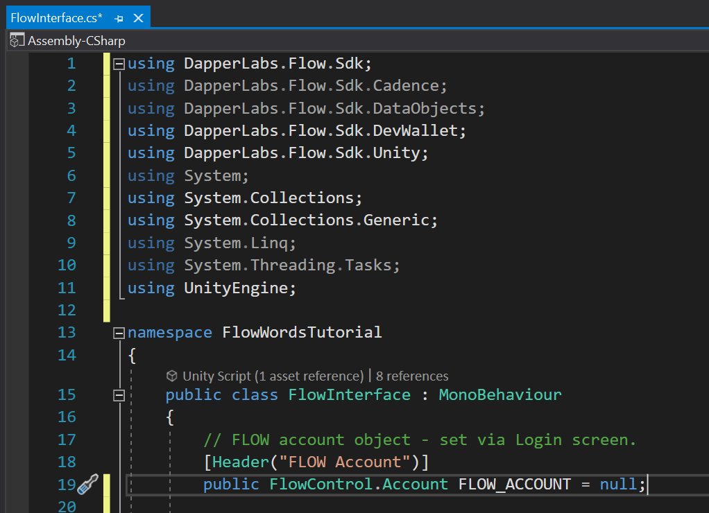 FlowInterface.cs FLOW_ACCOUNT definition example